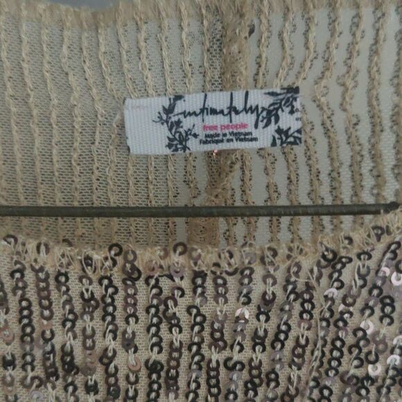 NWOT Intimately Free People gold sequin top - Picture 3 of 8